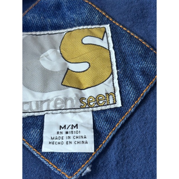 Vintage 90s Southwestern Aztec Denim Jacket Boho Western Tapestry Oversized M - Picture 6 of 13